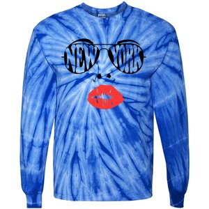 New York Summer Coral Lips National Sunglasses Day Cute Gift Tie-Dye Long Sleeve Shirt