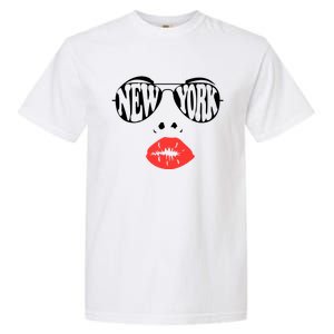 New York Summer Coral Lips National Sunglasses Day Cute Gift Garment-Dyed Heavyweight T-Shirt