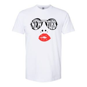 New York Summer Coral Lips National Sunglasses Day Cute Gift Softstyle CVC T-Shirt