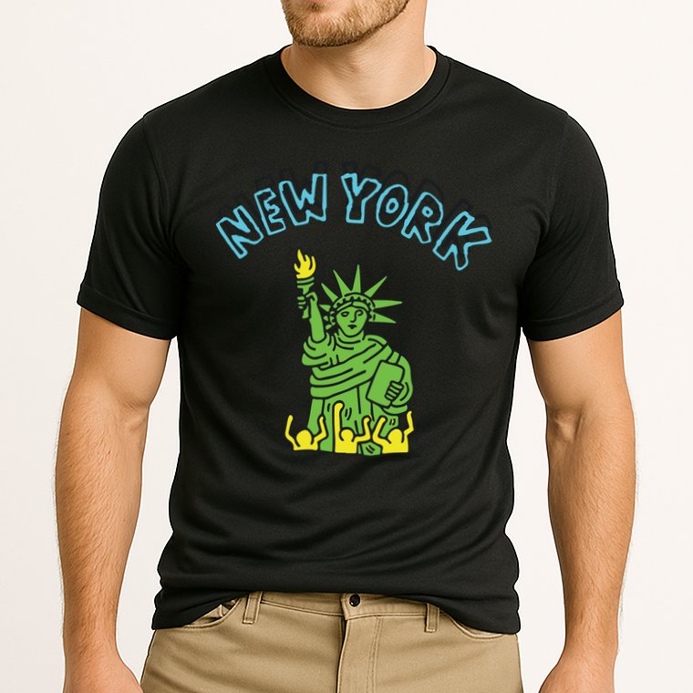 New York Statue Of Liberty Cooling Performance Crew T-Shirt