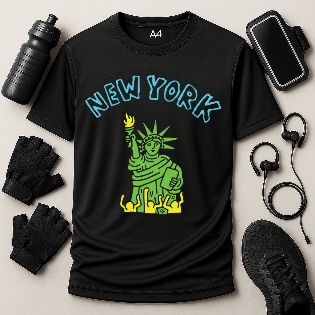 New York Statue Of Liberty Cooling Performance Crew T-Shirt