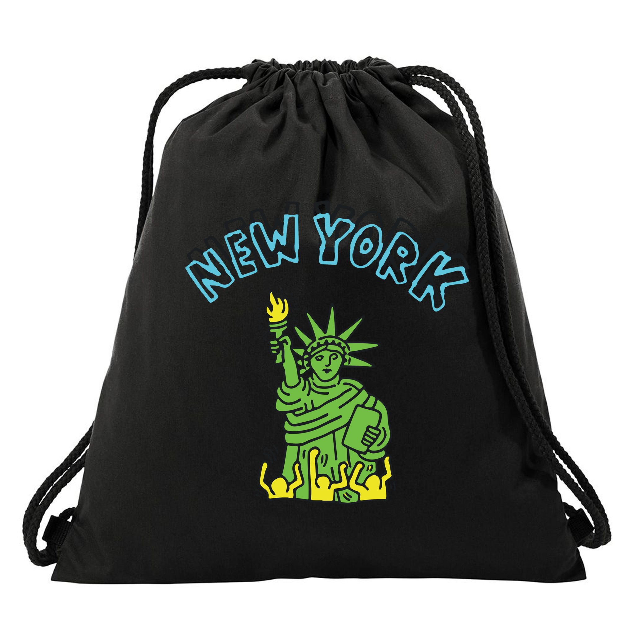 New York Statue Of Liberty Drawstring Bag