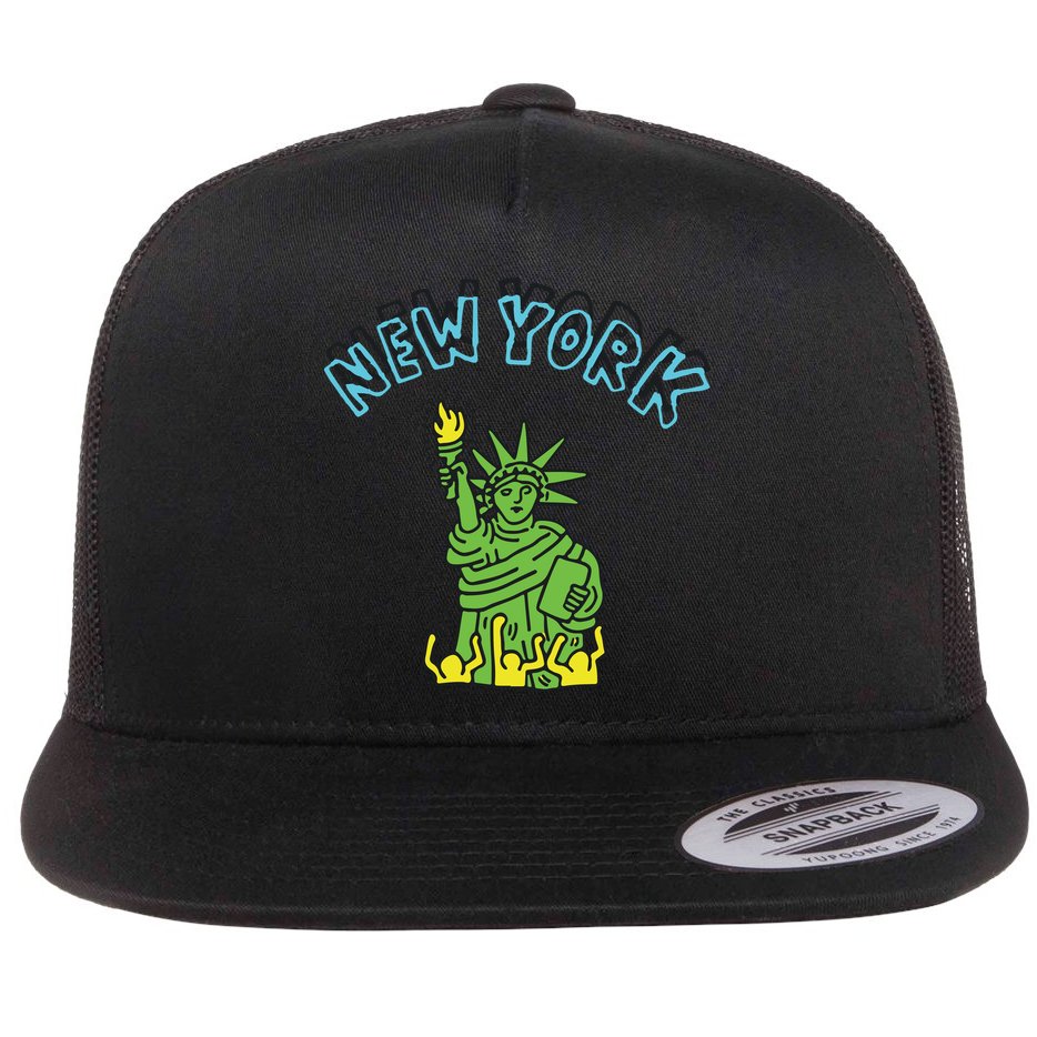 New York Statue Of Liberty Flat Bill Trucker Hat