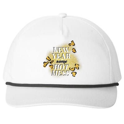 New Year Same Hot Mess Snapback Five-Panel Rope Hat