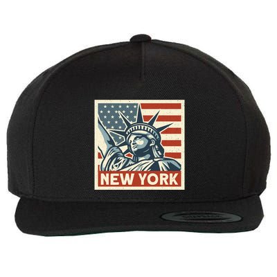 New York Stamp For Travellers And Tourists Wool Snapback Cap