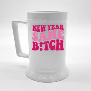 New Year Same Bitch Pink Funny Beer Stein