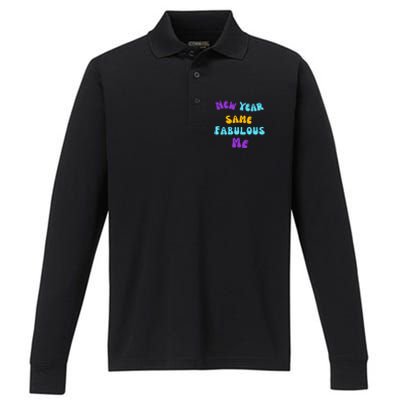 New Year Same Fabulous Me Design For The Holiday Season Cute Gift Performance Long Sleeve Polo