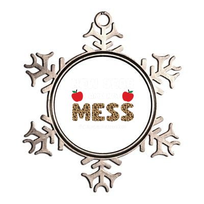 New Year Same Hot Mess 4th Grade Teacher Gift Metallic Star Ornament