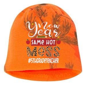 New Year Same Hot Mess 5th Grade Teacher New Year Gift Kati - Camo Knit Beanie