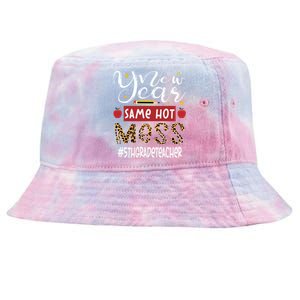 New Year Same Hot Mess 5th Grade Teacher New Year Gift Tie-Dyed Bucket Hat