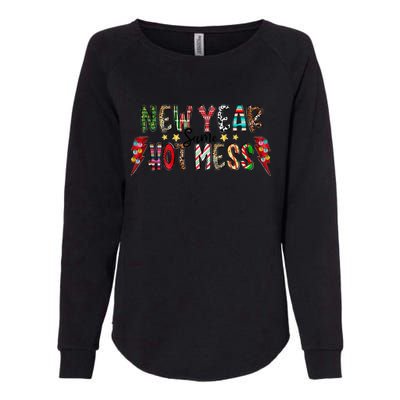 New Year Same Hot Mess Christmas Family Matching Pajamas Meaningful Gift Womens California Wash Sweatshirt