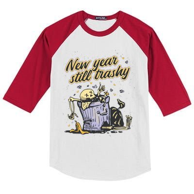 New Years Still Trashy Funny NYE Kids Colorblock Raglan Jersey