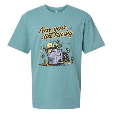 New Years Still Trashy Funny NYE Sueded Cloud Jersey T-Shirt