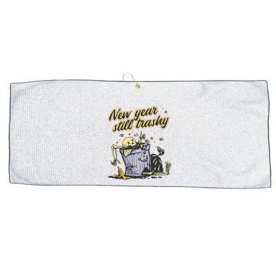 New Years Still Trashy Funny NYE Large Microfiber Waffle Golf Towel
