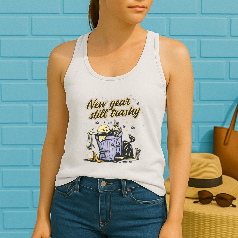 New Years Still Trashy Funny NYE Womens Tank Top
