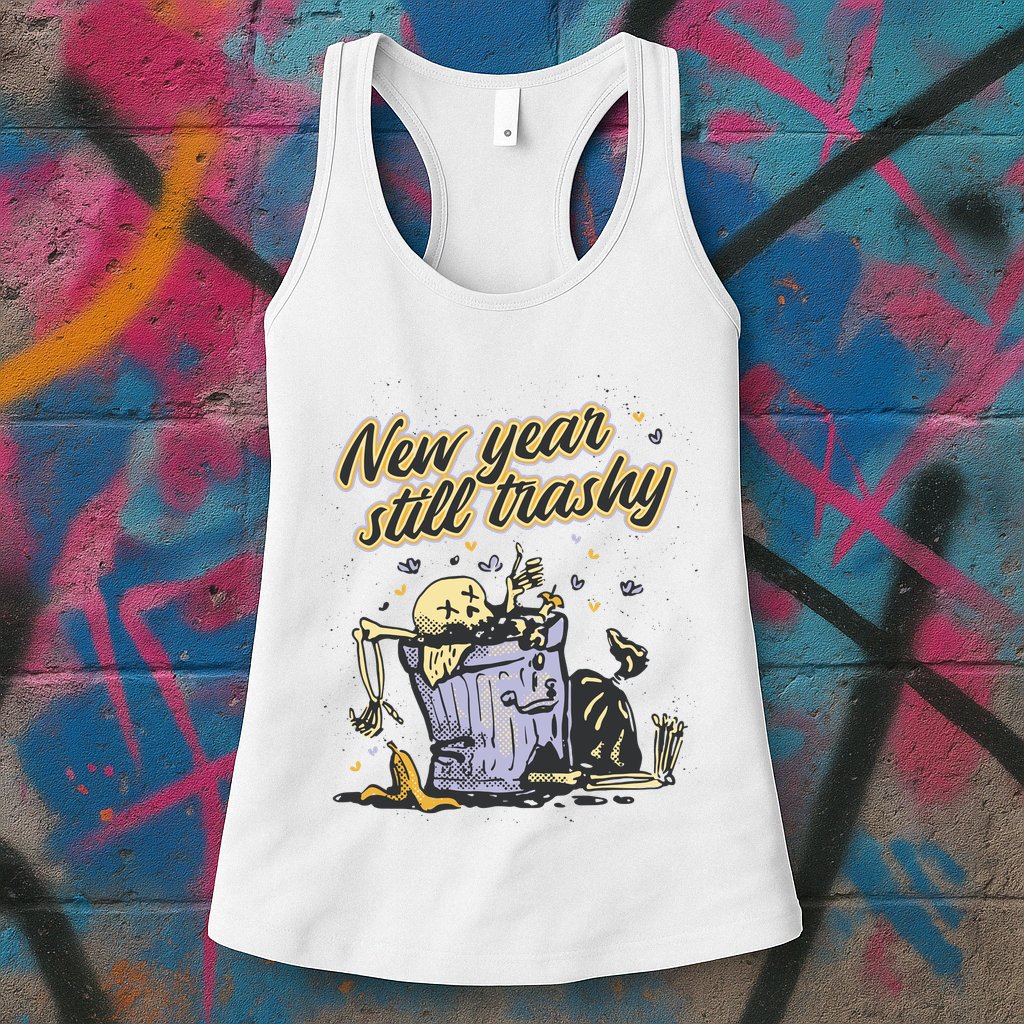 New Years Still Trashy Funny NYE Womens Tank Top