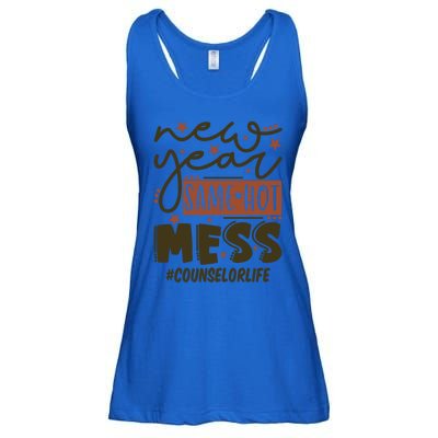 New Year Same Hot Mess Counselor Life Gift Ladies Essential Flowy Tank