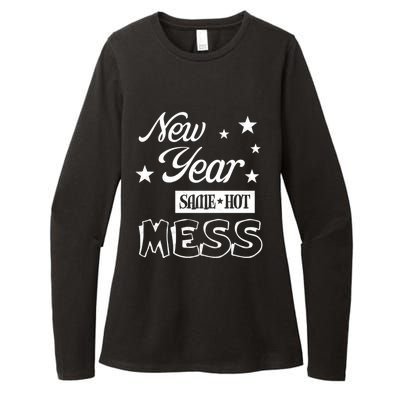 New Year Same Hot Mess Crazy Life Busy Mom Holiday Party Great Gift Womens CVC Long Sleeve Shirt