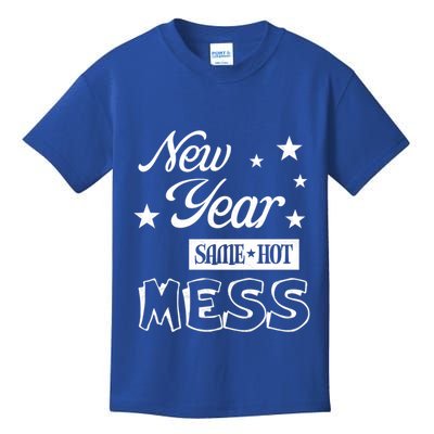 New Year Same Hot Mess Crazy Life Busy Mom Holiday Party Great Gift Kids T-Shirt