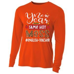 New Year Same Hot Mess English Teacher New Year Gift Cooling Performance Long Sleeve Crew