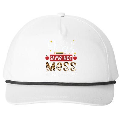 New Year Same Hot Mess English Teacher New Year Gift Snapback Five-Panel Rope Hat