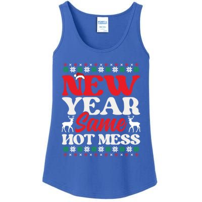 New Year Same Hot Mess Funny Graphic Graphic Gift Ladies Essential Tank