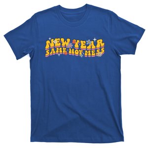 New Year Same Hot Mess Funny Groovy Gift T-Shirt