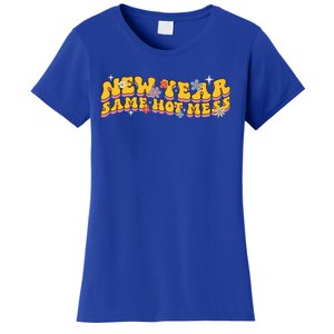 New Year Same Hot Mess Funny Groovy Gift Women's T-Shirt