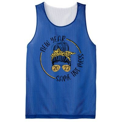 New Year Same Hot Mess Leopard New Years Eve Party Cute Gift Mesh Reversible Basketball Jersey Tank