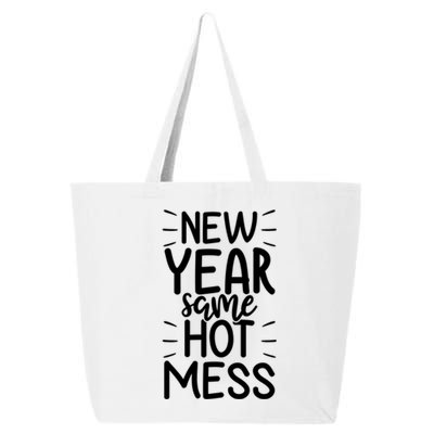 New Year Same Hot Mess Outfit Funny New Years Gift 25L Jumbo Tote