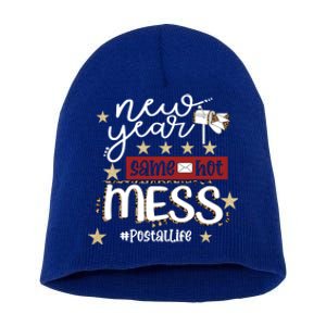 New Year Same Hot Mess Postallife Mail Carrier Postal Worker Great Gift Short Acrylic Beanie