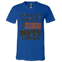 New Year Same Hot Mess Principal Life Gift V-Neck T-Shirt