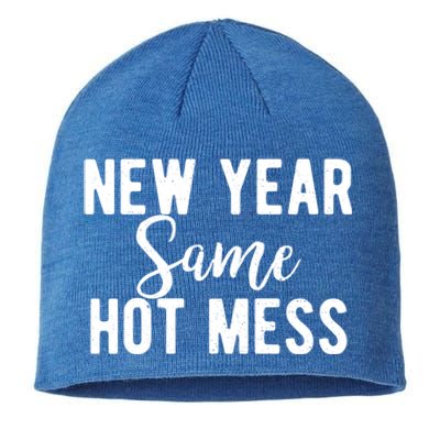 New Year Same Hot Mess Resolutions Workout Funny Party Funny Gift Sustainable Beanie