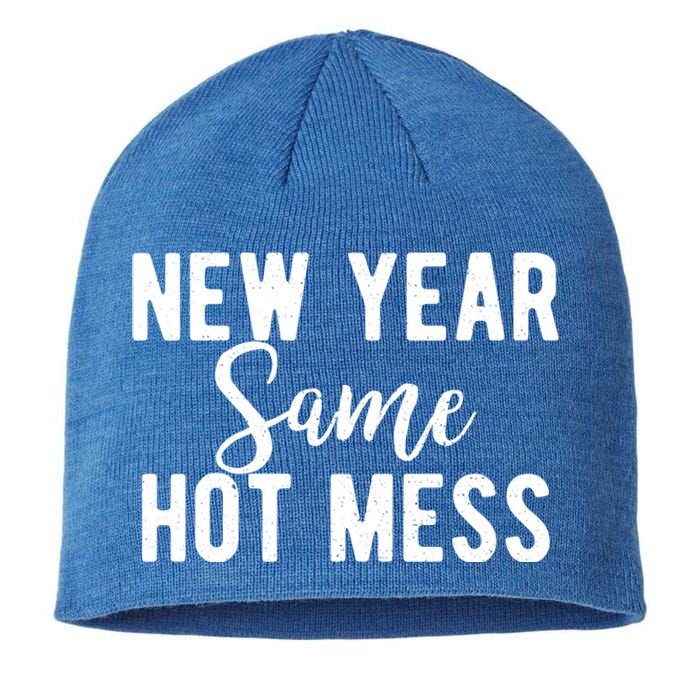 New Year Same Hot Mess Resolutions Workout Funny Party Funny Gift Sustainable Beanie