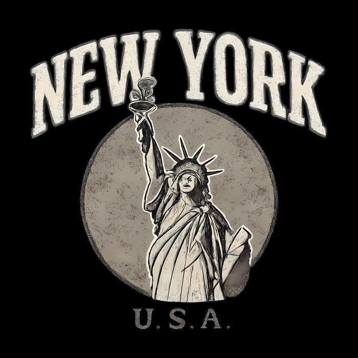New York Statue of Liberty Artwork Button