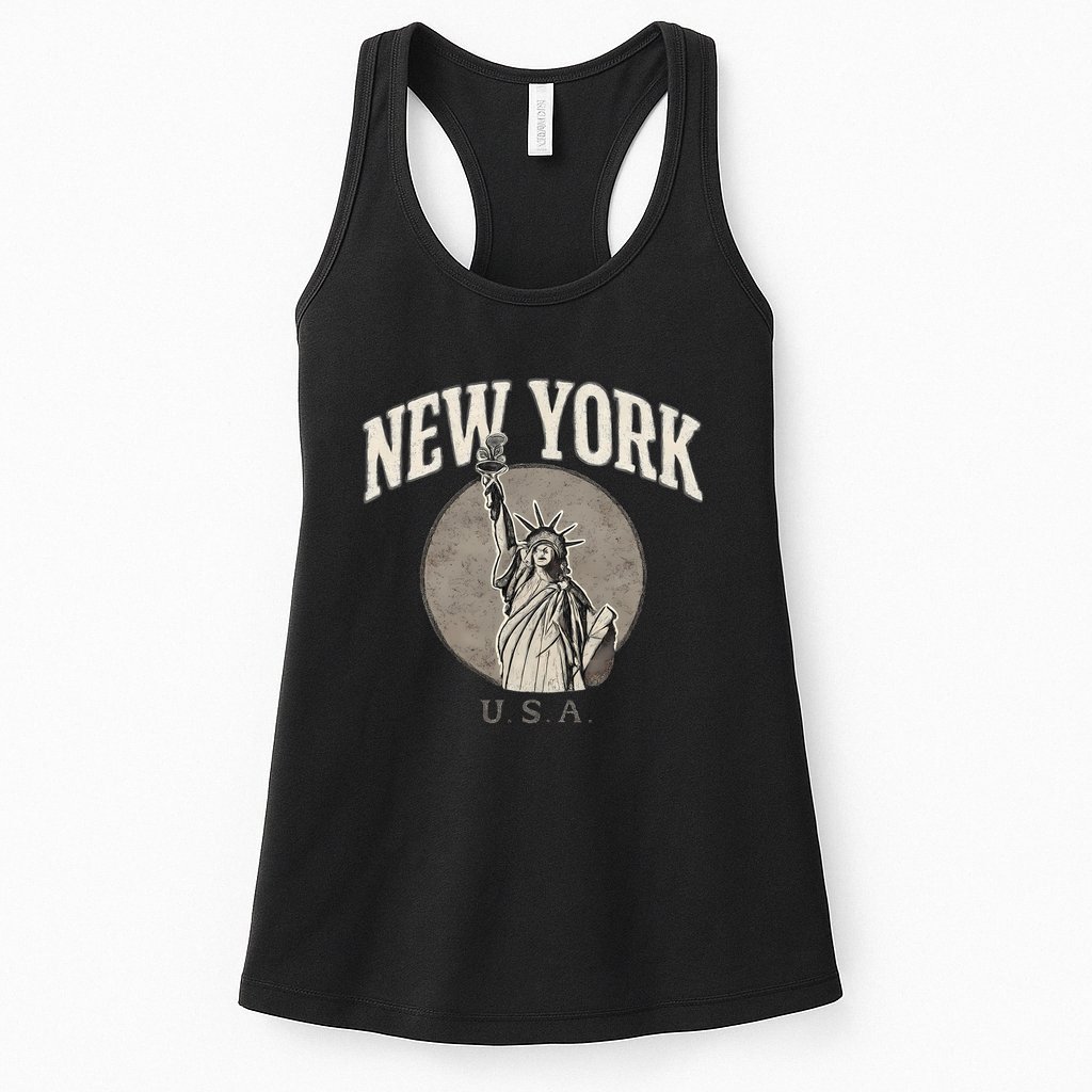 New York Statue of Liberty Artwork Womens Tank Top