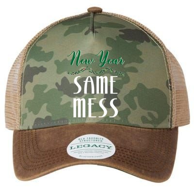 New Year Same Mess Funny 31st Night Happy New YearS Eve Gift Legacy Tie Dye Trucker Hat