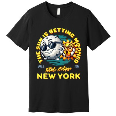 New York Solar Eclipse Apr 8 2024 Sun Is Getting Mooned Premium T-Shirt