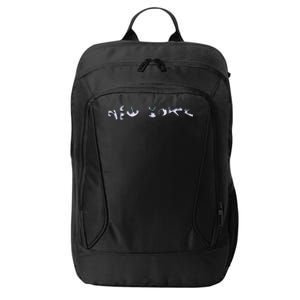 New York Trippy Fun Chrome Town City Name Gift Souvenir City Backpack