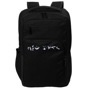 New York Trippy Fun Chrome Town City Name Gift Souvenir Impact Tech Backpack