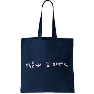 New York Trippy Fun Chrome Town City Name Gift Souvenir Tote Bag