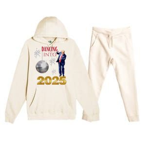 New Year Trump Dancing 2025 Maga Funny Party Countdown Premium Hooded Sweatsuit Set