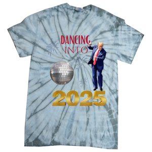 New Year Trump Dancing 2025 Maga Funny Party Countdown Tie-Dye T-Shirt