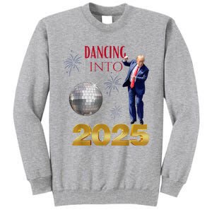 New Year Trump Dancing 2025 Maga Funny Party Countdown Tall Sweatshirt