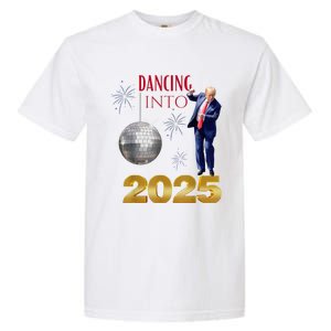 New Year Trump Dancing 2025 Maga Funny Party Countdown Garment-Dyed Heavyweight T-Shirt