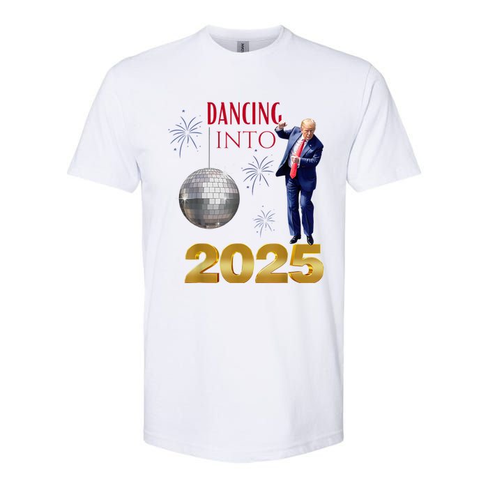 New Year Trump Dancing 2025 Maga Funny Party Countdown Softstyle CVC T-Shirt