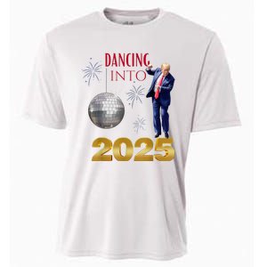 New Year Trump Dancing 2025 Maga Funny Party Countdown Cooling Performance Crew T-Shirt