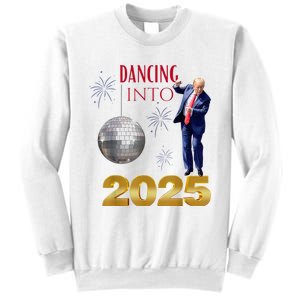 New Year Trump Dancing 2025 Maga Funny Party Countdown Sweatshirt