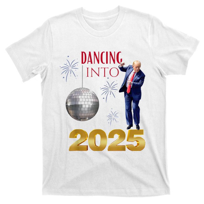 New Year Trump Dancing 2025 Maga Funny Party Countdown T-Shirt