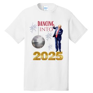 New Year Trump Dancing 2025 Maga Funny Party Countdown Tall T-Shirt